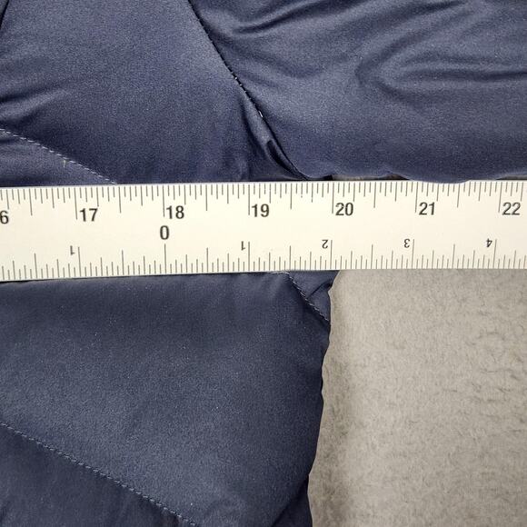 Eddie Bauer Coat Womens Medium Down Puffer Parka EB650 Faux Fur Hood 2-Way Zip - Picture 3 of 14